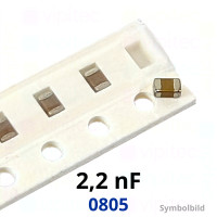 Kerko, SMD, 2,2 nF, ±10%, 50 V, -55..125 °C, 0805, X7R
