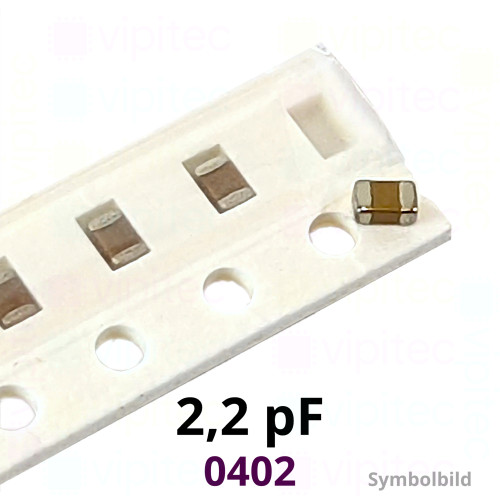 Kerko, SMD, 2,2 pF, ±12%, 50 V, -55..125 °C, 0402, NP0 / C0G Kerko, SMD, 2,2 pF, ±12%, 50 V, -55..125 °C, 0402, NP0 / C0G
