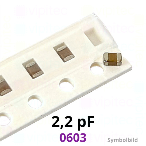 Kerko, SMD, 2,2 pF, ±12%, 50 V, -55..125 °C, 0603, NP0 / C0G