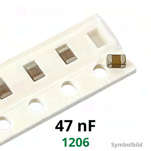 Kerko, SMD, 47 nF, ±10%, 50 V, -55..125 °C, 1206, X7R Kerko, SMD, 47 nF, ±10%, 50 V, -55..125 °C, 1206, X7R