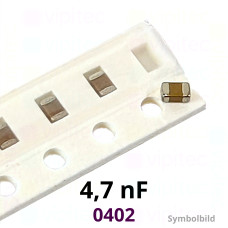 Kerko, SMD, 4,7 nF, ±10%, 50 V, -55..125 °C, 0402, X7R
