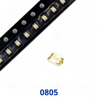 LED, gelb, klar, 590 nm, 85..120 mcd, 1,6..2,4 V, 120°, SMD, 0805