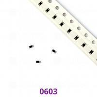 0 Ohm Dickschicht-Widerstand, SMD, 100 mW, 75 V, -55..155 °C, 0603