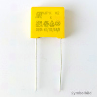 100 nF MKP X2 Kondensator, THT, ±10%, 310 VAC, -40..110 °C, 13 x 11 x 5 mm, RM 10 mm