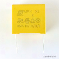 3,3 µF MKP X2 Kondensator, THT, ±10%, 310 VAC, -40..110 °C, 31,5 x 31 x 22 mm, RM 27,5 mm