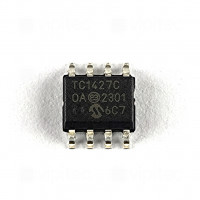 TC1427COA, 2-fach N-Kanal MOSFET / Gate-Treiber, 2-fach, 3..16 V, 1,2 A, 75 ns, SMD, SO-8, TTL-/CMOS-kompatibel, 70°C