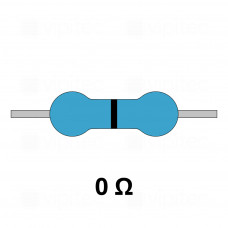 0 Ohm Metallschicht-Widerstand, THT, 600 mW, 350 V, -55..155 °C, 0207