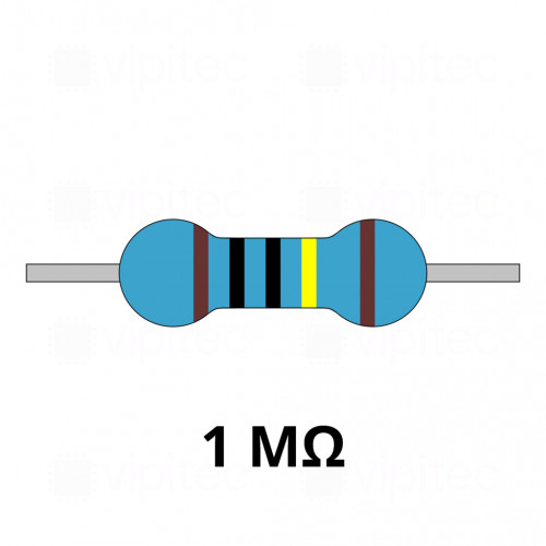 1 Megaohm Metallschicht-Widerstand, THT, ±1%, 600 mW, 350 V, -55..155 °C, 0207