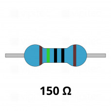 150 Ohm Metallschicht-Widerstand, THT, ±1%, 600 mW, 350 V, -55..155 °C, 0207