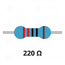 220 Ohm Metallschicht-Widerstand, THT, ±1%, 600 mW, 350 V, -55..155 °C, 0207