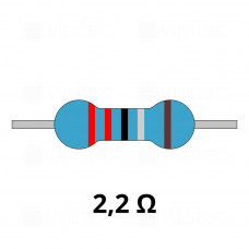 2,2 Ohm Metallschicht-Widerstand, THT, ±1%, 600 mW, 350 V, -55..155 °C, 0207