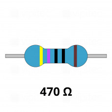 470 Ohm Metallschicht-Widerstand, THT, ±1%, 600 mW, 350 V, -55..155 °C, 0207