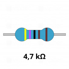 4,7 Kiloohm Metallschicht-Widerstand, THT, ±1%, 600 mW, 350 V, -55..155 °C, 0207