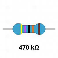 470 Kiloohm Metallschicht-Widerstand, THT, ±1%, 600 mW, 350 V, -55..155 °C, 0207