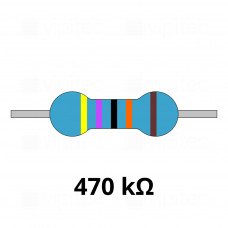 470 Kiloohm Metallschicht-Widerstand, THT, ±1%, 600 mW, 350 V, -55..155 °C, 0207