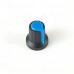 Drehknopf für Potentiometer, Achs-⌀ 6 mm, schwarz / weiß, WH148, ABS