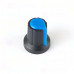 Drehknopf für Potentiometer, Achs-⌀ 6 mm, schwarz / weiß, WH148, ABS