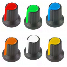 Farbiger Kunststoff-Drehknopf für Potentiometer mit 6 mm Achse, WH148