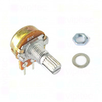 WH148 / R16148 THT-Potentiometer, 200 V, 125 mW, ±20%, -10..60 °C, RM 5 mm, Achs-⌀ 6 mm, L 15 mm